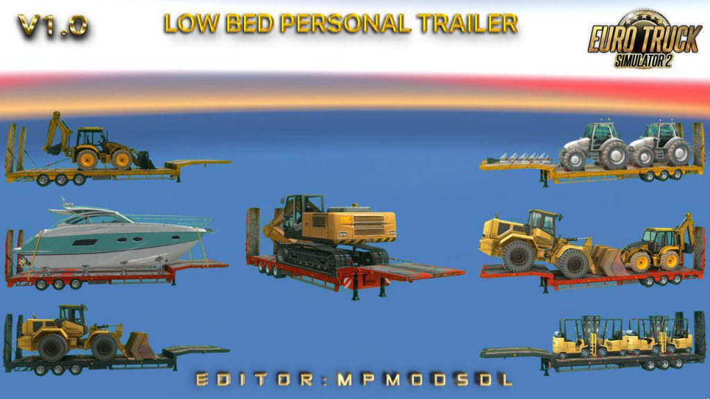 Low Bed Personal Trailer Mod For ETS2 Multiplayer v1.0