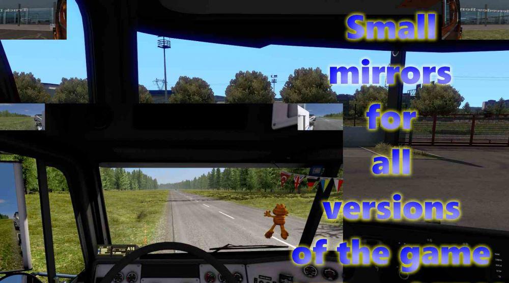 Small mirrors for all version ETS2 and ATS 1.38