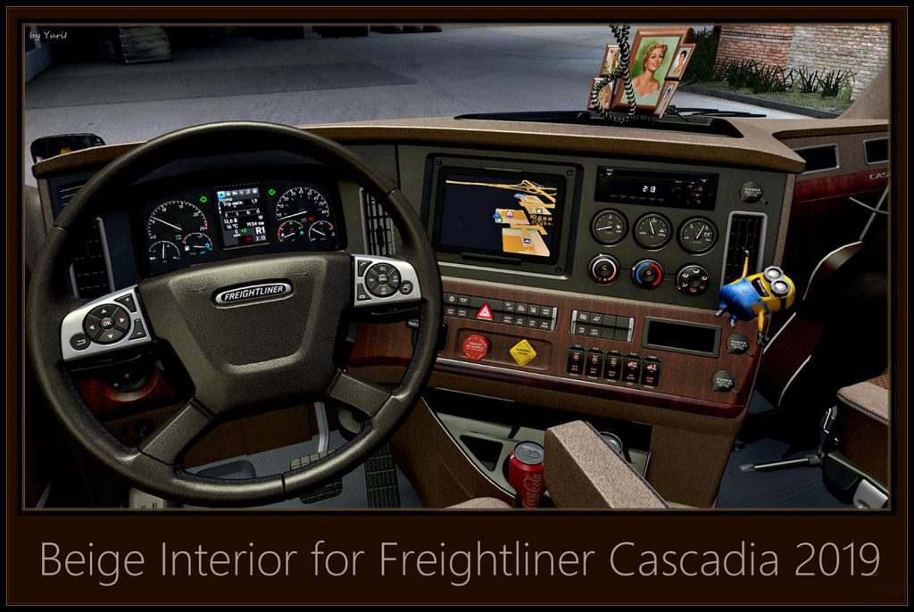 Beige Interior for Freightliner Cascadia 2019 v0.9