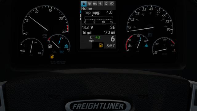 Cascadia ETS2 Dashboard Fuel Level Display v1.0