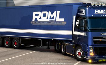 ROML Cargo Volvo FH3 and Krone Coolliner Skinpack v1.0