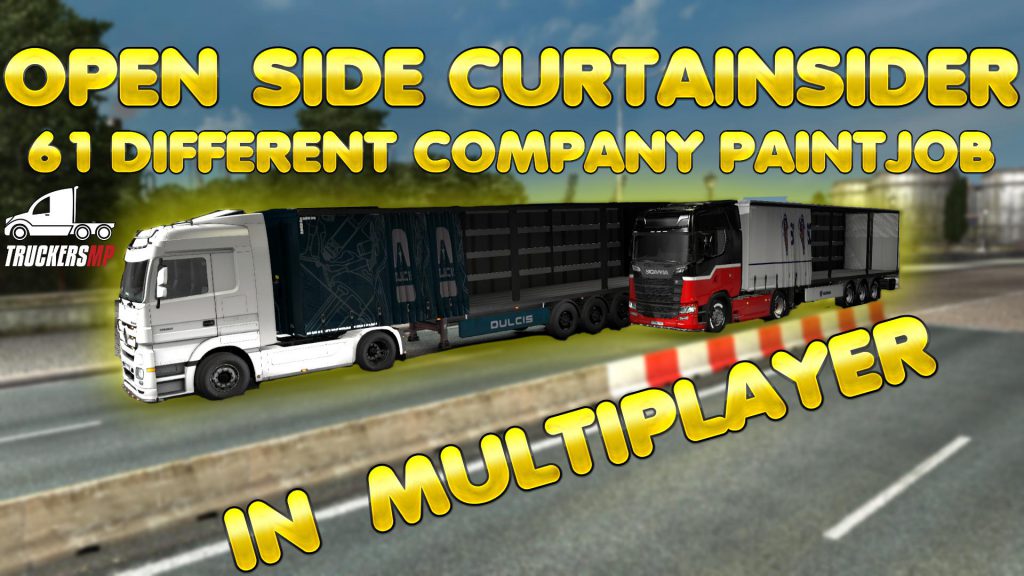 Open Side Trailer For Multiplayer 61 different company paints v0.1