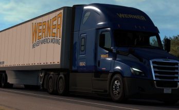 WERNER FREIGHTLINER CASCADIA + TRAILER V1.0