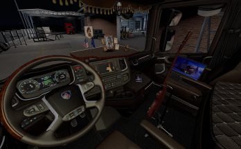 Brown Interior for Scania S/R 2016 v0.9