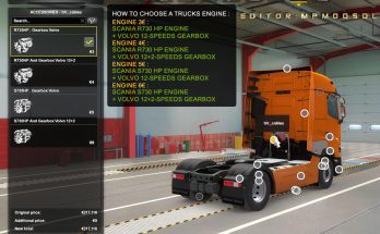 Scania 730HP Engine For All Trucks Mod v1.0 For ETS2 Multiplayer 1.39