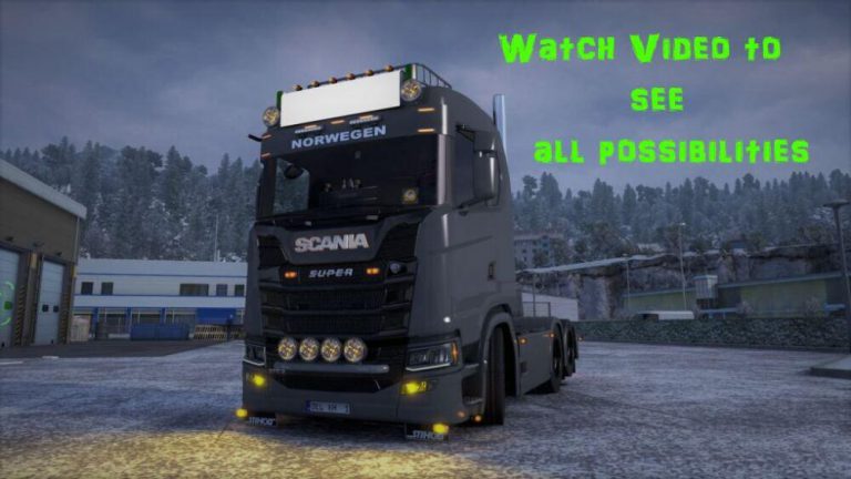 Scania NG S&R + RJL Streamline, R, R4, T, T4 Sunshield with slots v 1.1