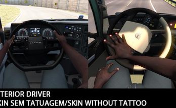 SKINS DRIVER HANDS WITHOUT TATTOO TWO OPTIONS 1.39