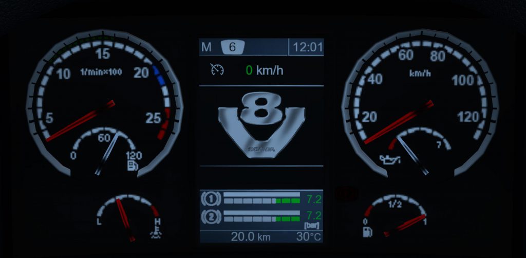 Realistic Scania Dashboard Computer 1.40