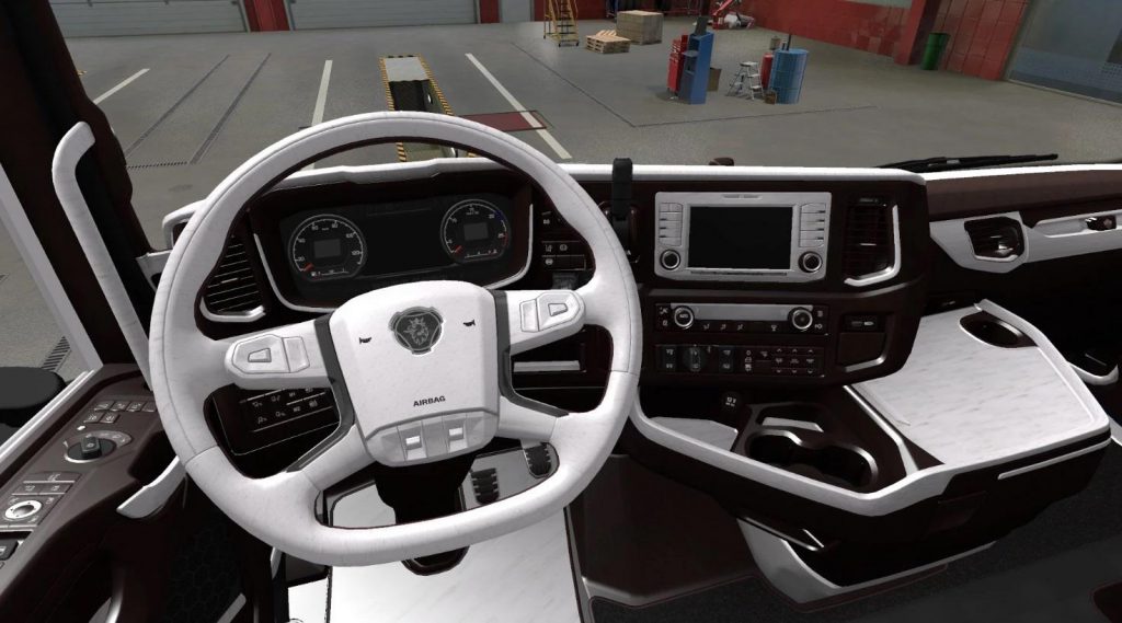 Scania 2016 (NextGen) - Exclusive White / Wood Interior v1.0