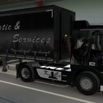 Skin for Mersedes Actros and trailers Kiborg Car 1.40