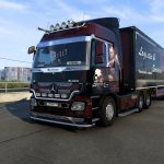 Skin for Mersedes Actros and trailers Kiborg Car 1.40