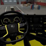 Yellow Interior for Scania S & R 2016 v1.0