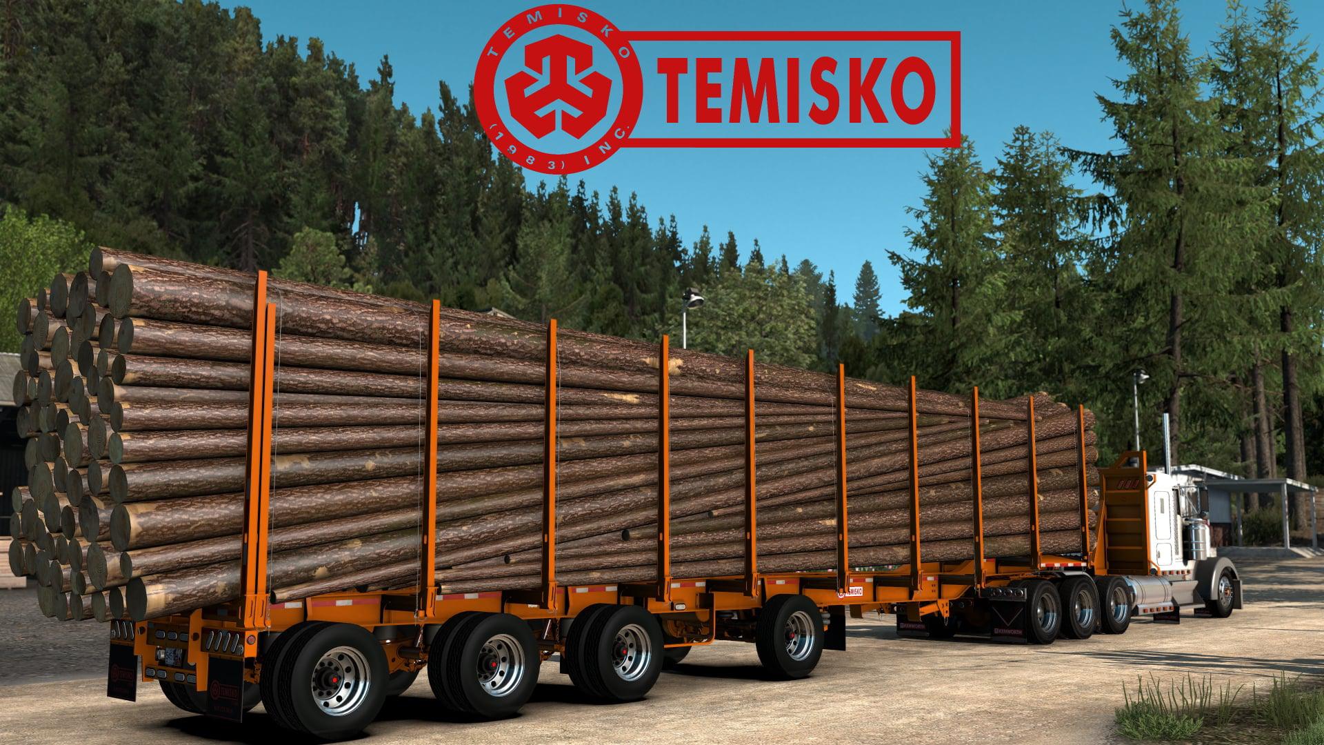 TEMISKO QUAD AXLE LOG TRAILER 1.40