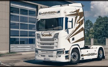 4K 8K Scania S Limited Edition 130 Years Skin Pack 1.40.x