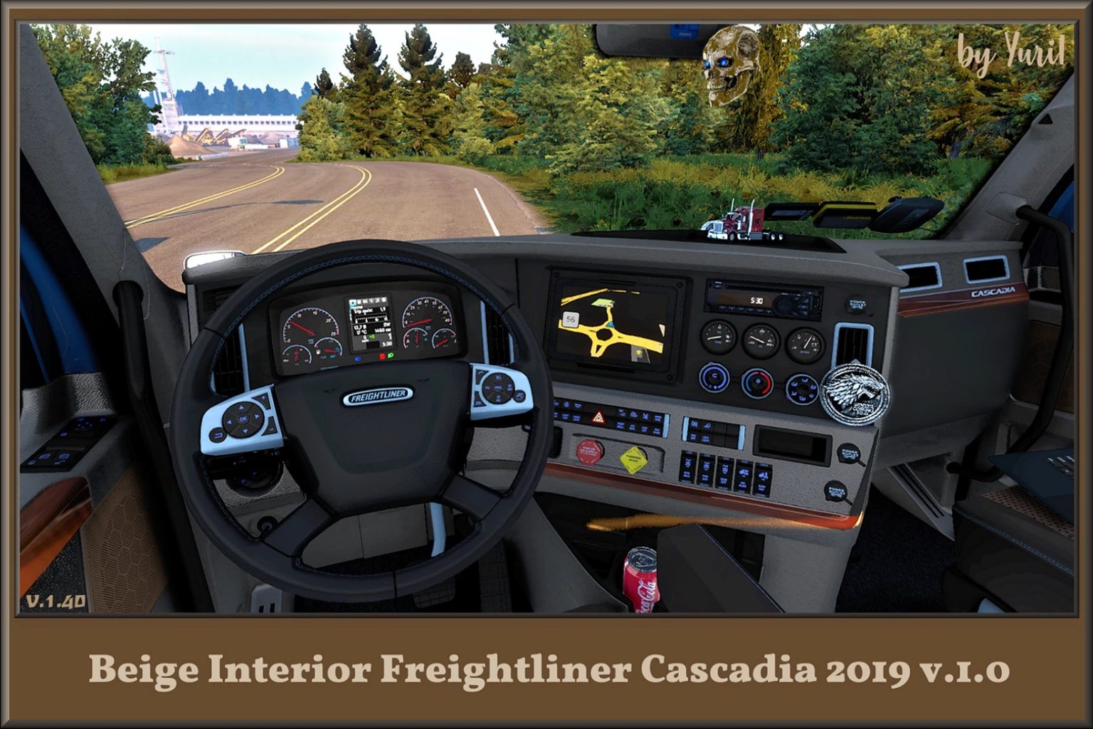 BEIGE INTERIOR FOR FREIGHTLINER CASCADIA 2019 V1.0 - Allmods.net