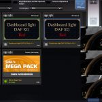 Dashboard light DAF XG 2021 Pack v1.0