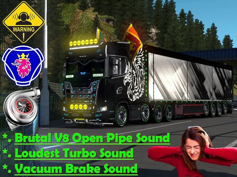 V8 Open pipe Brutal Sound Mod v1.0