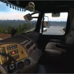 Dark brown interior for Mercedes Actros 2009 v0.8