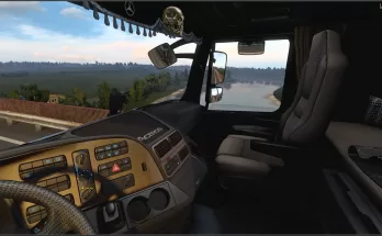 Dark brown interior for Mercedes Actros 2009 v0.8