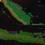 Map SuJaLi (Sumatra Jawa Bali) ETS2 (Big Map Mod) 1.41