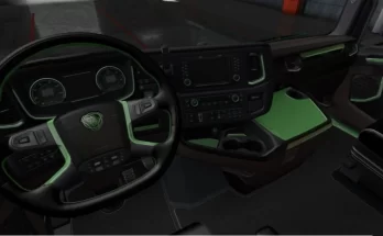 Scania S & R Black - Green Interior 1.41.x