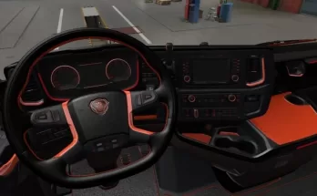 Scania S & R Black - Orange Interior 1.41.x