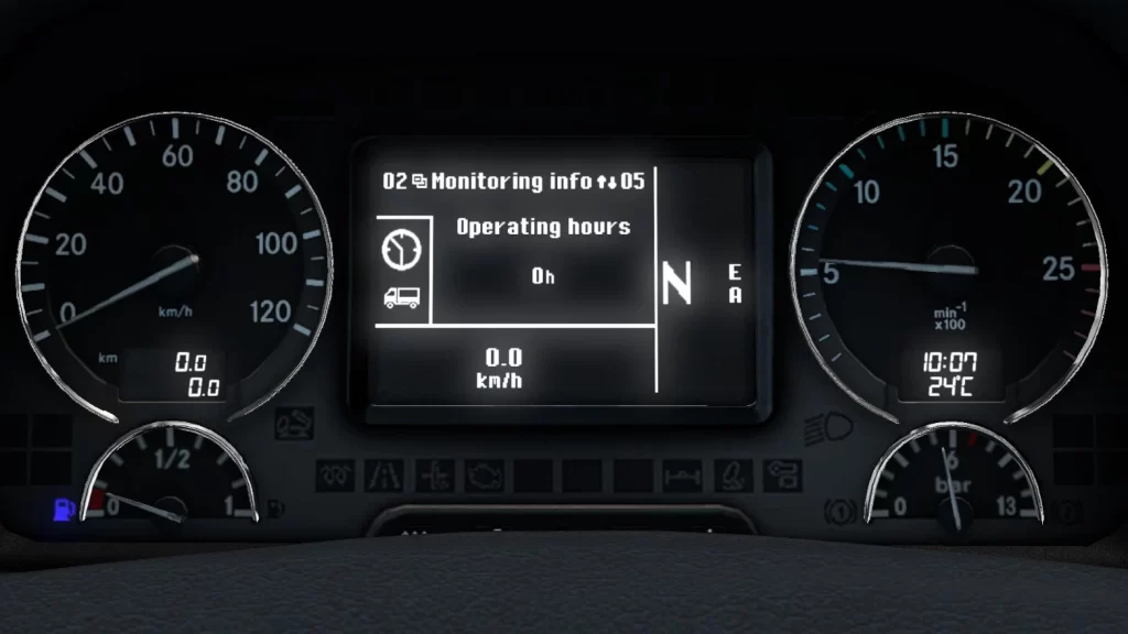 Mercedes-Benz Actros 2009 Realistic Dashboard Computer 1.42