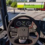 Scania Alcantara Steering Wheel & Truck Seat v1.0