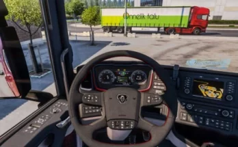 Scania Alcantara Steering Wheel & Truck Seat v1.0