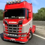 Scania S LavaRed skin 1.42