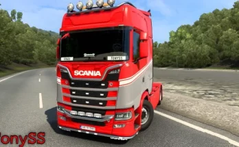 Scania S LavaRed skin 1.42