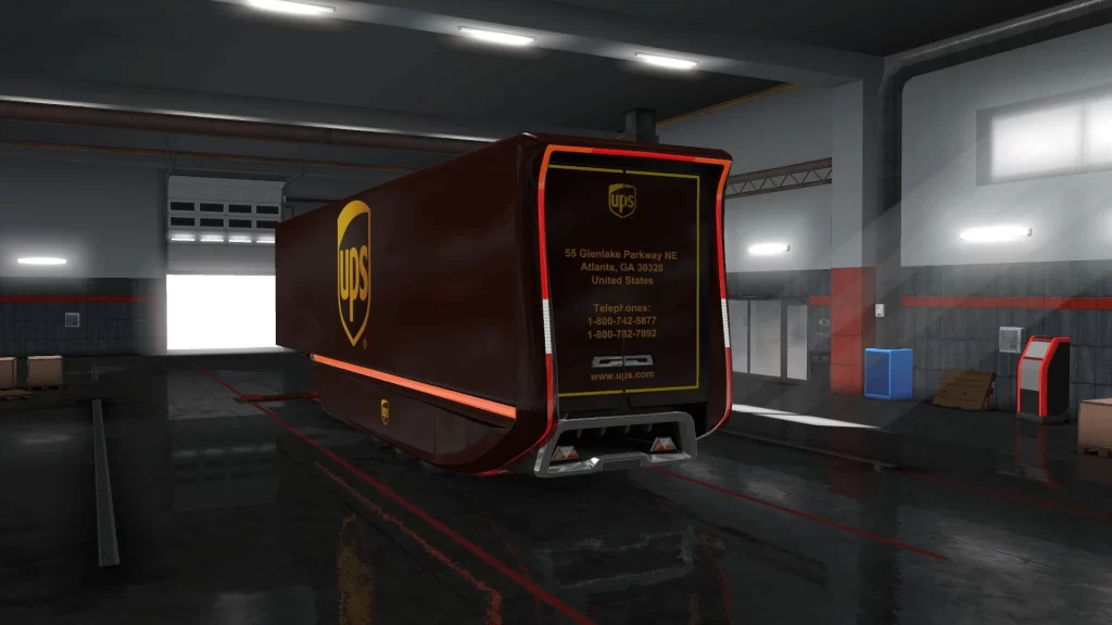 UPS Skin for MB Aerodynamic Trailer 1.42