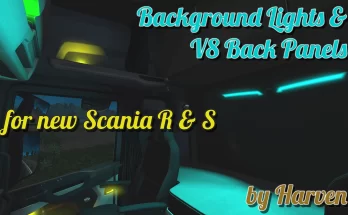 Background Lights & V8 Back Panels for new Scania R & S 1.43