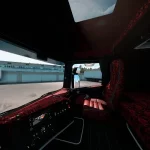 Scania RJL Highline Interior Red Plusch Danish v1.0