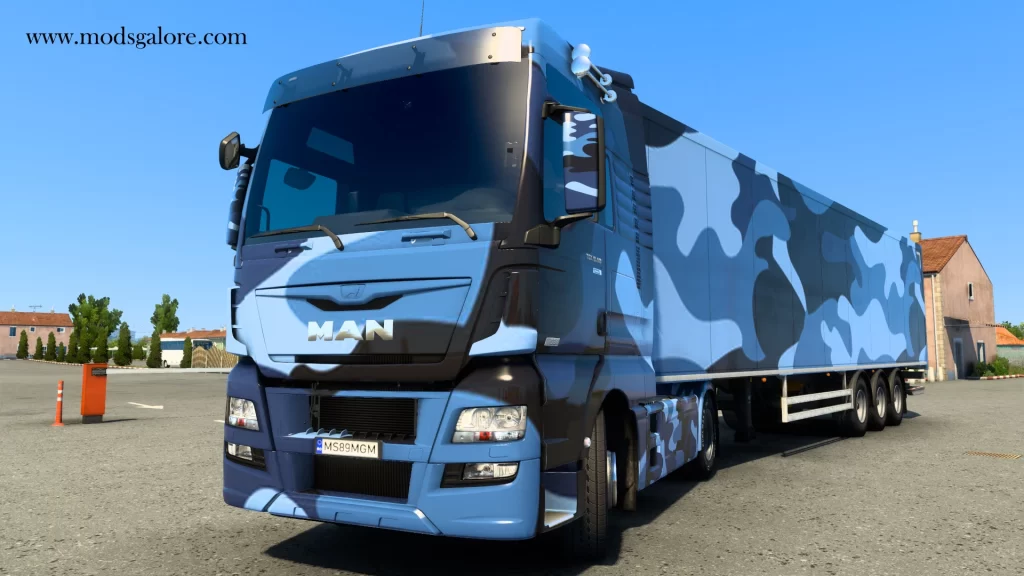 Blue Camouflage ETS2 Combo Skin Pack 1.43