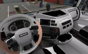 DAF XF E6 Black - White Interior 1.43