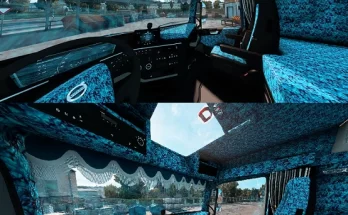 Volvo FH5 Blue Danish Plush Interior v1.0