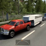 Dodge Ram 2500 + Trailers Hauler and Livestock in Traffic 1.43