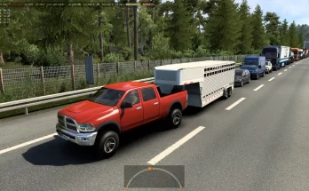 Dodge Ram 2500 + Trailers Hauler and Livestock in Traffic 1.43