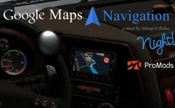 Google Maps Navigation Night Version for ProMods v2.8