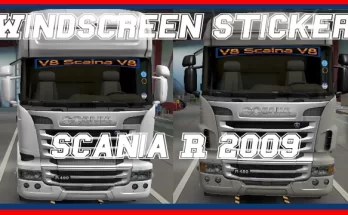 Windsreen Sticker Scania R and Streamline 2009 v1.0