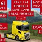ETS2 – 1.44 Finished Save Game Profile