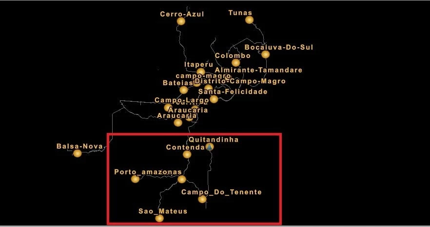 Mapa Sul Paraná 1.43 / 1.44