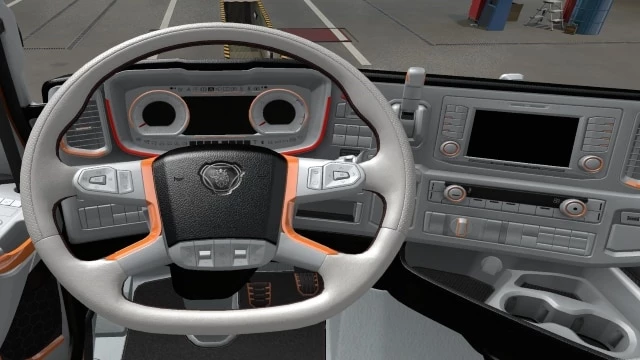 SCANIA S 2016 Interior white & orange v1.1