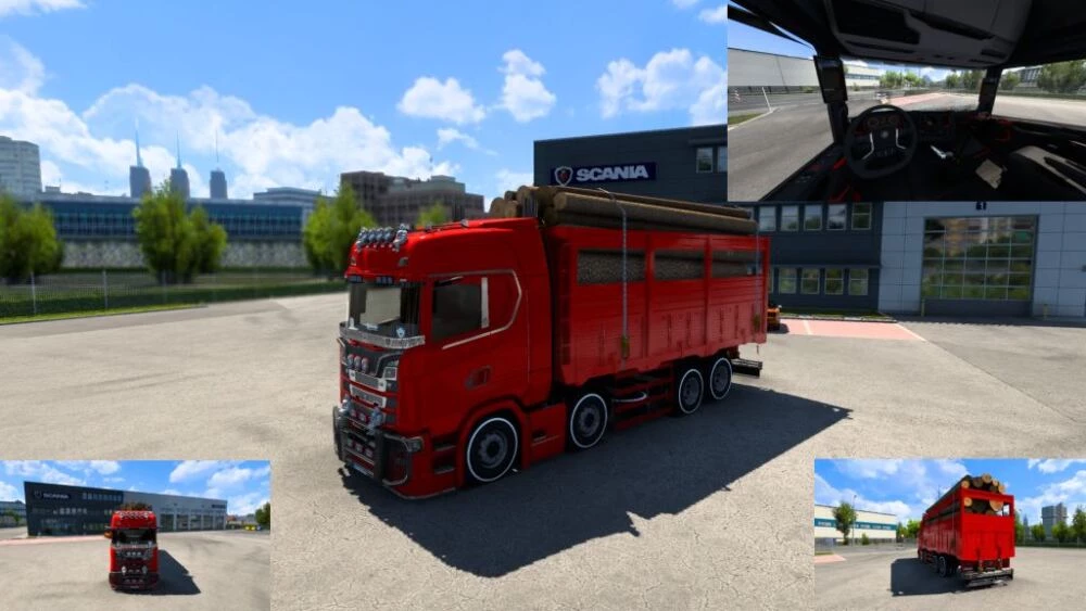 Scania S 8x2 (Kırkayak) with Cargo mod 1.44