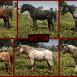 Realistic Draft Horses