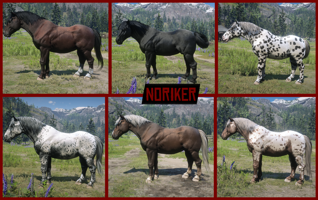 Realistic Draft Horses