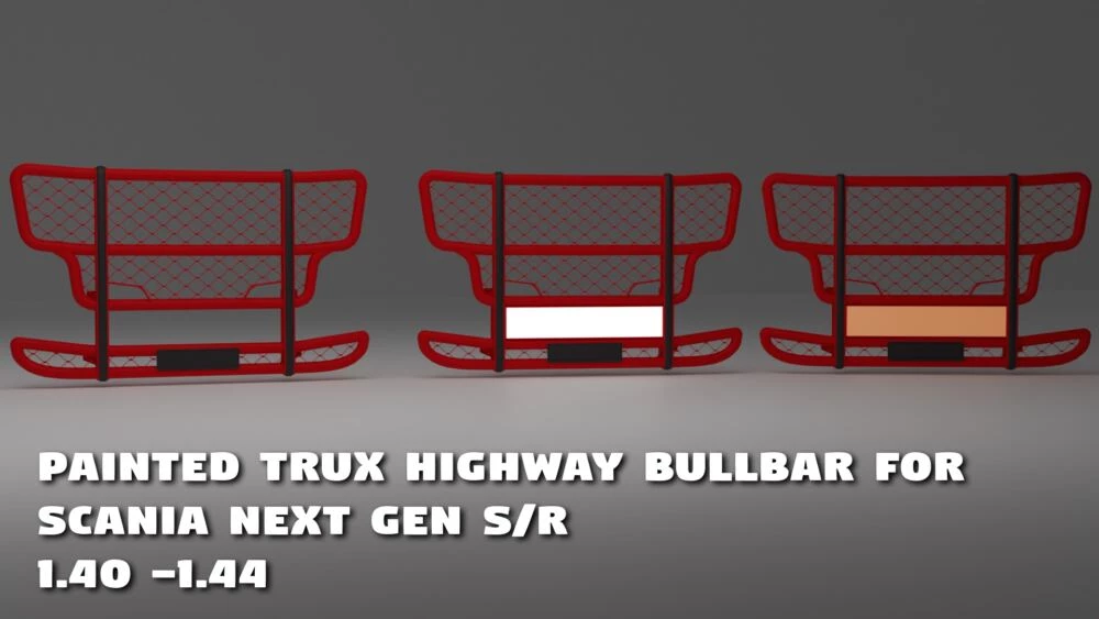 Painted Trux Highway Bullbar For Scania S/R 1.40 – 1.44