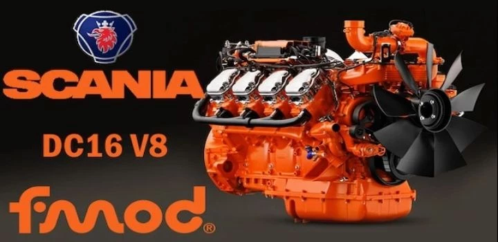 Scania DC16 16.4L Engine Sound 1.44