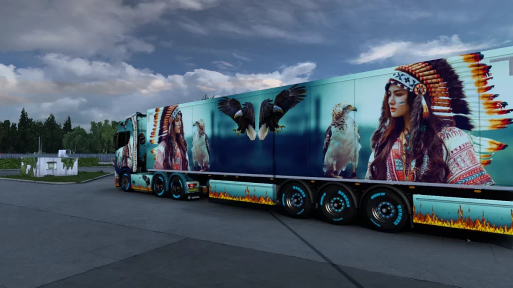 SCANIA NEW SKIN PROJECT Native girl v0.7